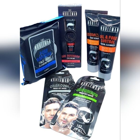 The Nobleman Men's Skin Care Regime Bundle Travel 6pc Set | Cleanser Scrub Mask - Picture 7 of 7